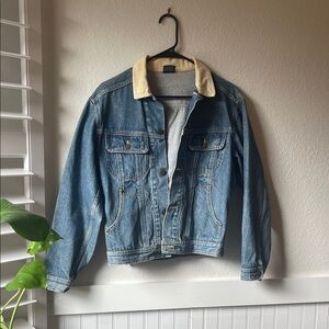 Japanese Denim Jacket with Tan Collar
